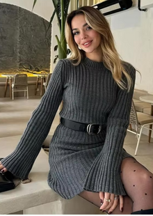 Lena | Chic Flared Knit Dress