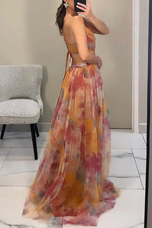 Elody | Elegant Floral Print Maxi Dress
