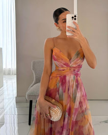 Elody | Elegant Floral Print Maxi Dress