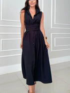 Ivana | Midi Shirt Dress with Buttons and Belt