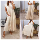 Auriane | Pleated Solid Dress