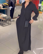 Evie - Retro Vibe Loose Fit Maxi Dress