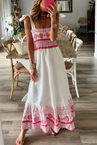 Addison - Lace-Up Square Collar Sling Dress