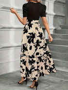 Briony - Floral High-Waist Dress with Ruffle Hem