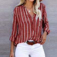 Maddie - Striped Button-Up Shirt