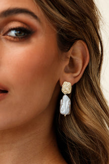 Baroque Pearl Earrings from Antigua Gold