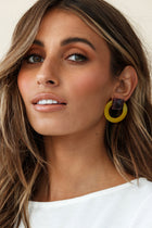 Geometric Yellow Mozambique Earrings
