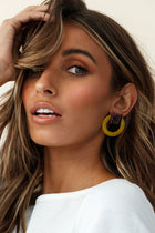 Geometric Yellow Mozambique Earrings