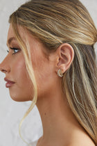 Ophelia Earrings in Pearls and Golden Crystals