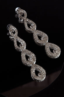 Royal Pear Drop Diamond Earrings Silver