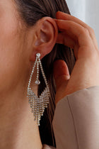 Victoria Fringe Earrings with Diamante Gold