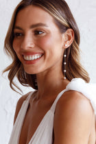 Gaia Pearl Drop Earrings in Gold