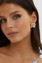 Gold-Plated Pearl Earrings