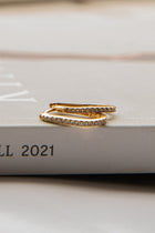 Ark Diamante Gold Hoop Earrings