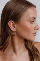 Open Hoop Earrings Rachmaninov in Gold