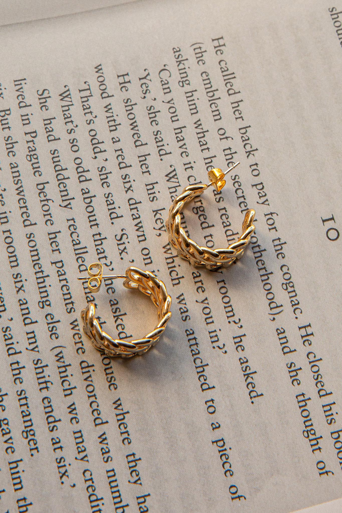 Open Hoop Earrings Damian in Gold