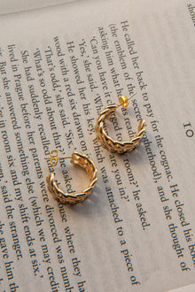Open Hoop Earrings Damian in Gold