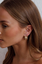 Open Hoop Earrings Damian in Gold