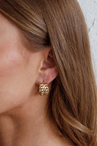 Open Hoop Earrings Damian in Gold