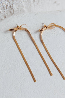 Gold Earrings with Chevron Knot Macy