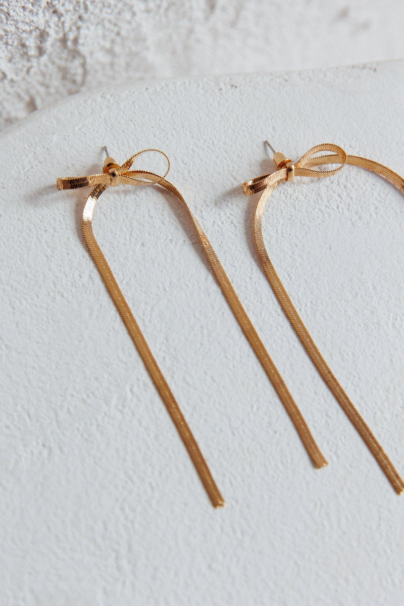 Gold Earrings with Chevron Knot Macy