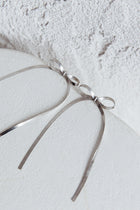 Macy Silver Knot Chevron Earrings