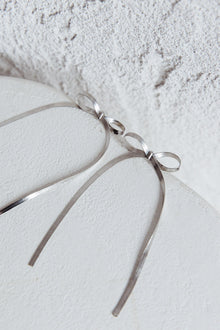 Macy Silver Knot Chevron Earrings