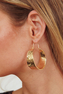 Vitality Gold Hoop Earrings