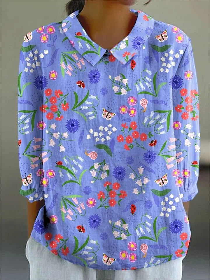 Clarissa | Vintage Colourful Blouse