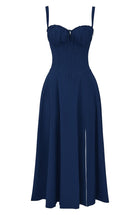 Oakley - Elegant French Style Belted Strap Dress