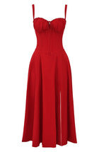 Oakley - Elegant French Style Belted Strap Dress