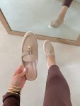 Coco | Open Moccasins with Gold Charm Detail