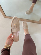 Coco | Open Moccasins with Gold Charm Detail