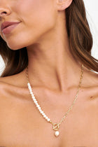 Amelia Gold Pearl and Chain Necklace