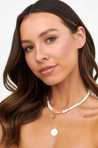 Multi-Strand Necklace Andy Pearl & Gold Chain