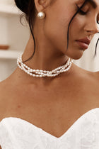 Gwen Gold Braided Pearl Necklace