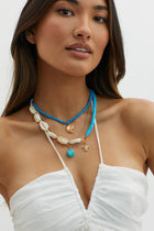 Bora Bora Gold Multi-Layer Shell Bead Necklace