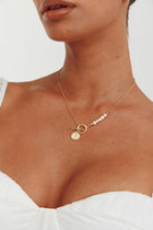 Meliza Necklace in Pearls and Gold Pieces