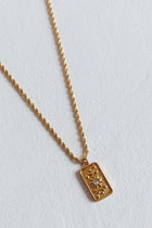 Gold Rope Chain Pendant Necklace