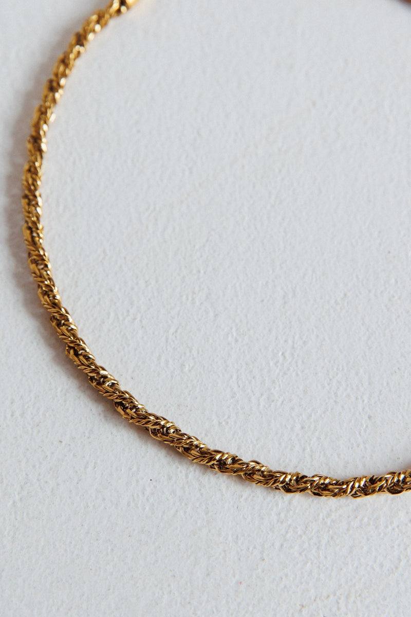 Prana Twist Gold Chain Necklace