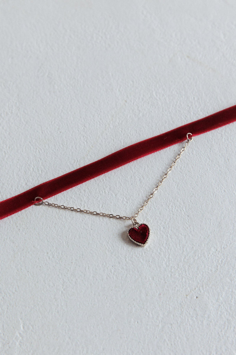 Red Velvet Choker Necklace Rosie