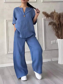 Amélie | Casual Cotton and Linen 2-Piece Set