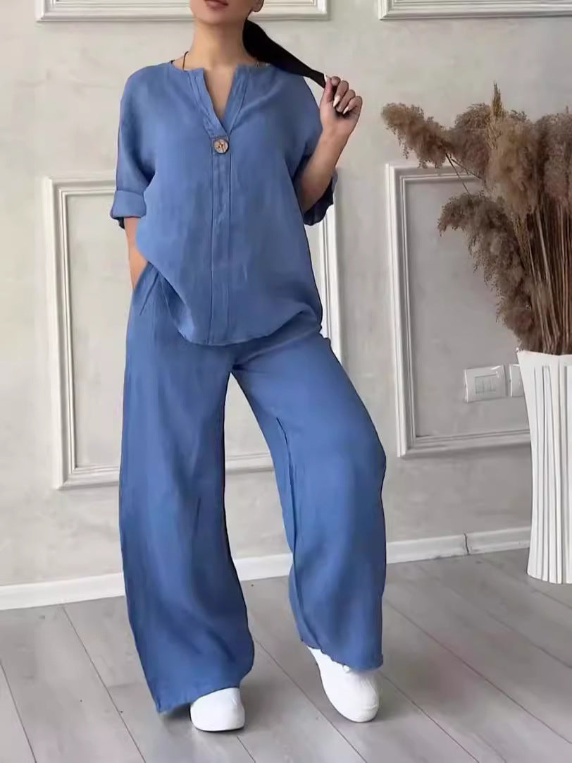 Amélie | Casual Cotton and Linen 2-Piece Set