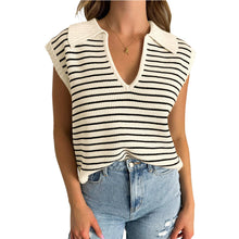 Luna™ | Elegant Striped V-Neck Sweater