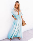 Audra - Boho V-Neck Kimono Beach Cover-Up Dress