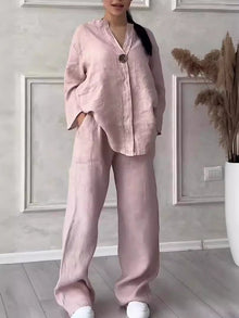 Amélie | Casual Cotton and Linen 2-Piece Set