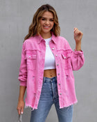Laurine | Distressed and Oversized Denim Jacket