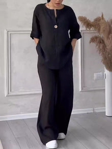 Amélie | Casual Cotton and Linen 2-Piece Set