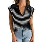 Luna™ | Elegant Striped V-Neck Sweater