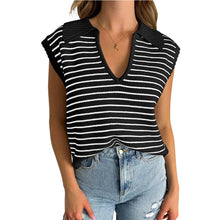 Luna™ | Elegant Striped V-Neck Sweater